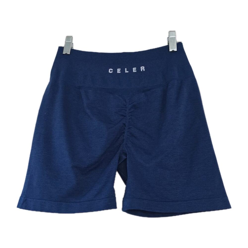 Celer Medium Blue Butt-lifting Biker Shorts Size M Seamless Comfort Athleisure
